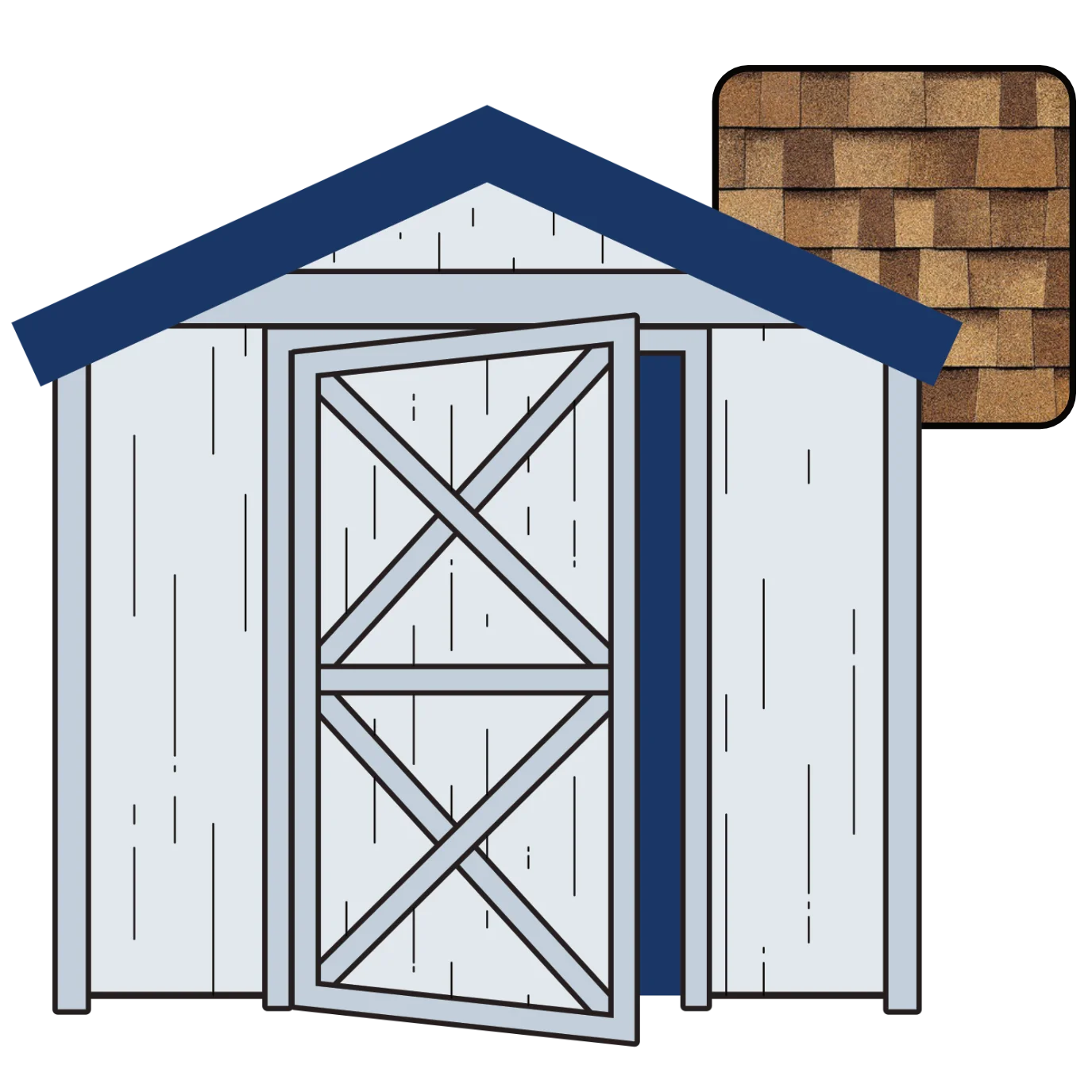 illustration of Gable / Composition shed