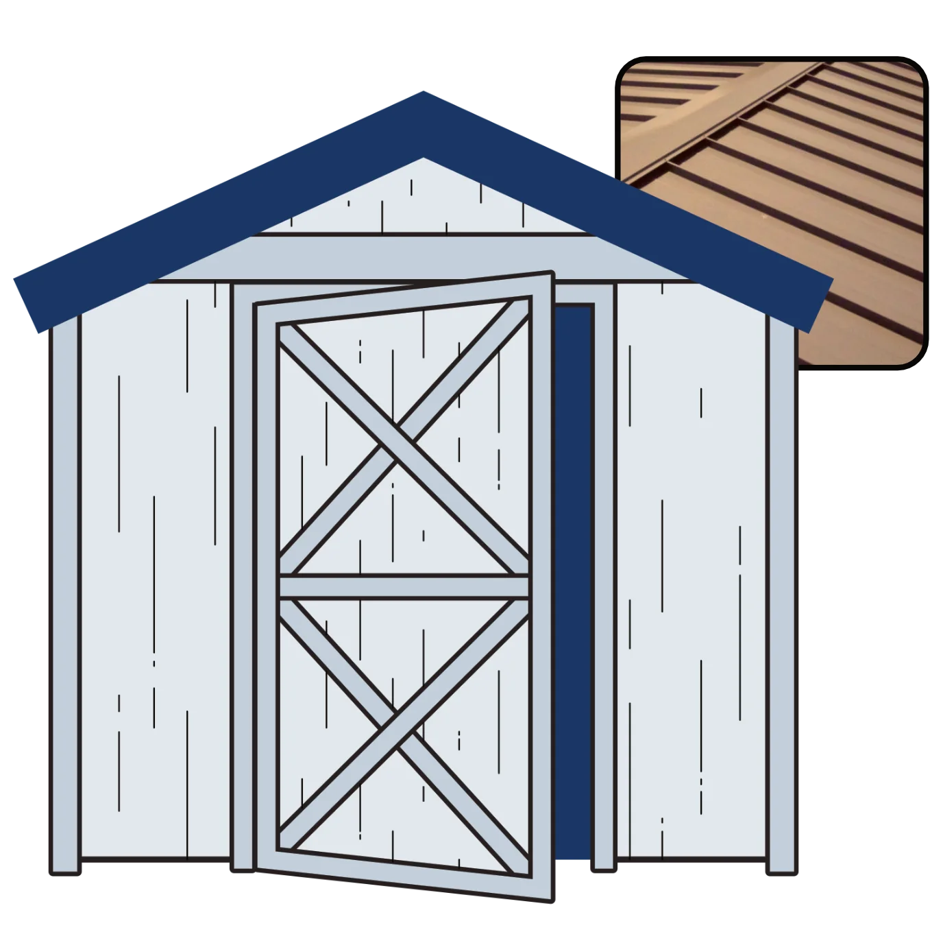 illustration of Gable / Metal shed