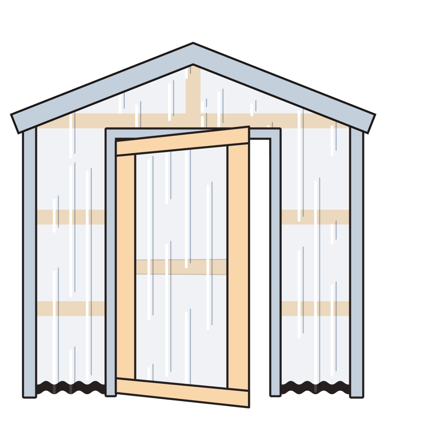 illustration of Greenhouse shed