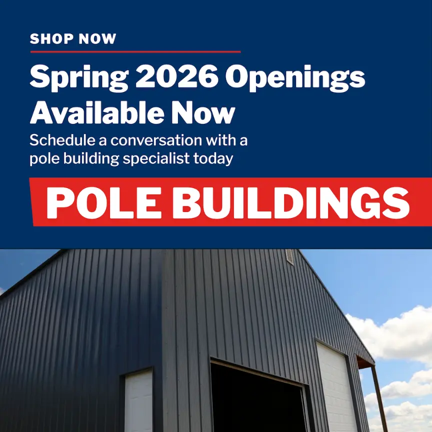 Design a 3D pole building now! 