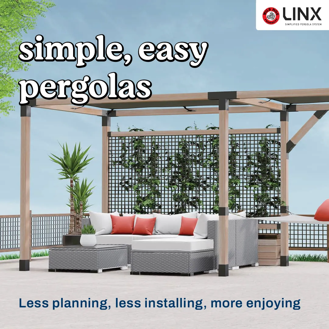 simple, easy pergolas! Less planning, less installing, more enjoying.